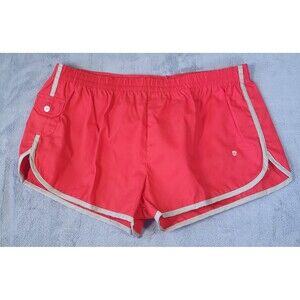 VINTAGE Pierre Cardin Relax Running Gym Shorts Mens Size XL 40-42 Red Tan 80s